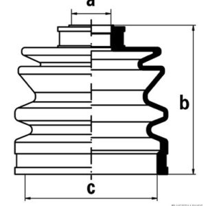 Ansamblu burduf articulatie planetara MITSUBISHI CORDIA (A21_A, AB, AC) 1.8 GSL (A215A) benzina 90 cai HERTH BUSS JAKOPARTS J2865001
