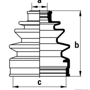 Ansamblu burduf articulatie planetara MITSUBISHI GALANT V (E1_A) 1.8 Turbo-D (E14A) diesel 82 cai HERTH BUSS JAKOPARTS J2868003