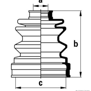 Ansamblu burduf articulatie planetara MITSUBISHI LANCER III Station Wagon (C1_V, C3_V) 1.8 4WD (C37V) benzina 86 cai HERTH BUSS JAKOPARTS J2885002