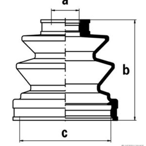 Ansamblu burduf articulatie planetara MITSUBISHI L 300 / DELICA II bus (L03_P/G, L0_2P) 2.0 4WD (L037G) benzina 88 cai HERTH BUSS JAKOPARTS J2885007