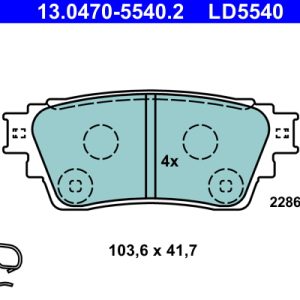Placute frana MITSUBISHI OUTLANDER III (GG_W, GF_W, ZJ, ZL, ZK) 2.4 Hybrid 4WD benzina/elector 224 cai ATE 13.0470-5540.2