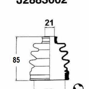 Ansamblu burduf articulatie planetara MITSUBISHI GALANT VI limuzina (E3_A) 1.8 (E32A) benzina 86 cai NIPPARTS J2883002