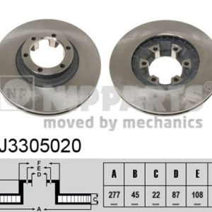 Disc frana MITSUBISHI L 300 III bus (P0_W, P1_W, P2_W, P3_W) 2.4 4WD (P24W) benzina 112 cai NIPPARTS J3305020