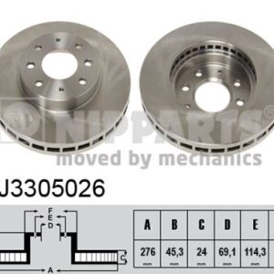 Disc frana MITSUBISHI GALANT VIII (EA_) 2.4 GDI (EA3A) benzina 150 cai NIPPARTS J3305026
