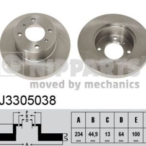 Disc frana MITSUBISHI LANCER IV (C6_A, C7_A) 1.3 (C61A) benzina 60 cai NIPPARTS J3305038