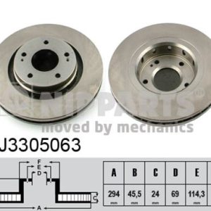 Disc frana MITSUBISHI OUTLANDER III (GG_W, GF_W, ZJ, ZL, ZK) 2.0 4WD (GF7W) benzina 150 cai NIPPARTS J3305063