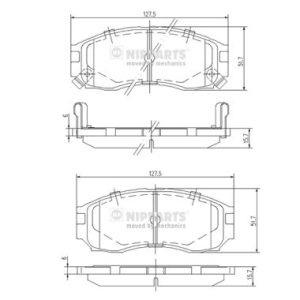 Placute frana MITSUBISHI GALANT VIII combi (EA_, EC_) 2.0 TDI (EA6W) diesel 90 cai NIPPARTS J3605030