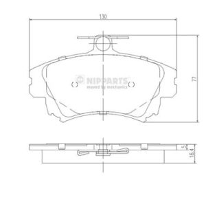 Placute frana MITSUBISHI CARISMA (DA_) 1.9 DI-D (DA5A) diesel 102 cai NIPPARTS J3605042