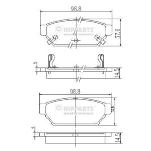 Placute frana MITSUBISHI CARISMA limuzina (DA_) 1.8 GDI (DA2A) benzina 122 cai NIPPARTS J3615004