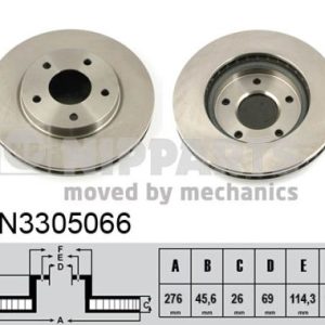 Disc frana MITSUBISHI LANCER VIII Sportback (CX_A) 1.6 MIVEC benzina 117 cai NIPPARTS N3305066