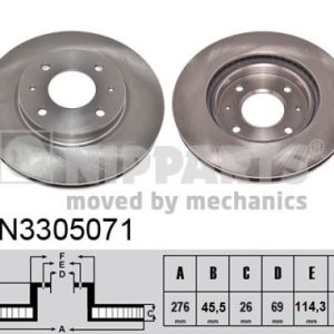 Disc frana MITSUBISHI GALANT VIII (EA_) 2.0 (EA2A) benzina 136 cai NIPPARTS N3305071