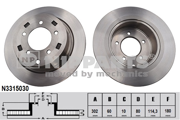 Disc frana MITSUBISHI OUTLANDER I (CU_W) 2.4 4WD (CU4W) benzina 139 cai NIPPARTS N3315030