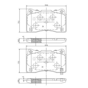 Placute frana MITSUBISHI LANCER VI (CJ_, CP_) EVO V (CP9A) benzina 280 cai NIPPARTS N3607021