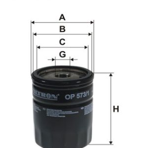 Filtru ulei MITSUBISHI COLT VI (Z3_A, Z2_A) 1.5 DI-D (Z38A) diesel 68 cai FILTRON OP 573/1