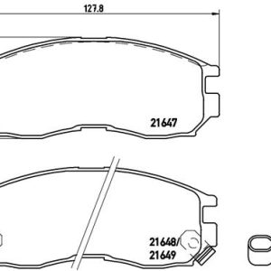 Placute frana MITSUBISHI LANCER IV hatchback (C6_A, C7_A) 1.8 GTi 16V (C68A) benzina 136 cai BREMBO P 54 014
