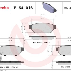 Placute frana MITSUBISHI CARISMA (DA_) 1.6 (DA1A) benzina 99 cai BREMBO P 54 016