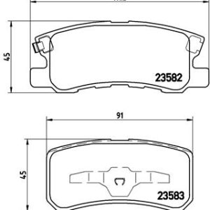 Placute frana MITSUBISHI ASX (GA_W_) 1.8 DI-D (GA6W) diesel 150 cai BREMBO P 54 031X