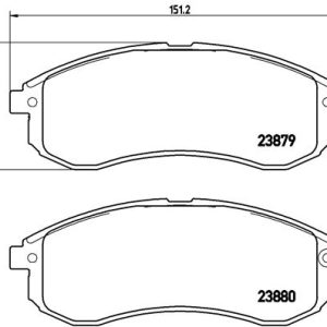 Placute frana MITSUBISHI L200 (K7_T, K6_T, K5_T) 2.5 TD 4WD (K74T) diesel 99 cai BREMBO P 54 033