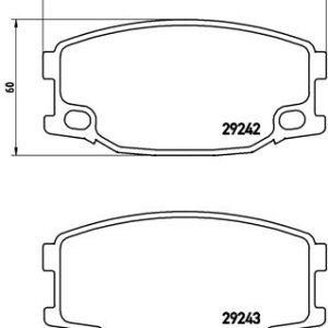 Placute frana MITSUBISHI Canter (FE5, FE6) VI Canter 75 diesel 136 cai BREMBO P 54 035