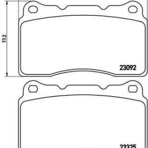 Placute frana MITSUBISHI LANCER VI (CJ_, CP_) EVO V (CP9A) benzina 280 cai BREMBO P 54 039X
