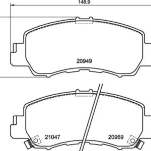 Placute frana MITSUBISHI ECLIPSE CROSS (GK_, GL_) 1.5 T-Mivec benzina 163 cai BREMBO P 54 061