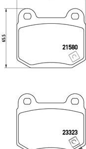 Placute frana MITSUBISHI LANCER VII (CS_A, CT_A) EVO VII (CT9A) benzina 280 cai BREMBO P 56 048