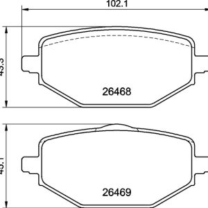 Placute frana MITSUBISHI ASX (VSX_, VSE_) 1.6 PHEV (VSEP6) benzina/elector 159 cai BREMBO P 68 076