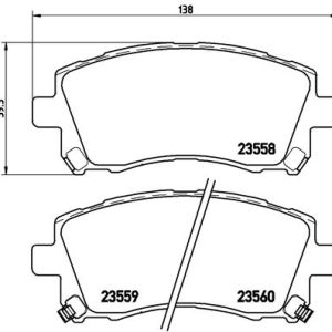 Placute frana MITSUBISHI GRANDIS (NA_W) 2.4 MIVEC (NA4W) benzina 165 cai BREMBO P 78 010X