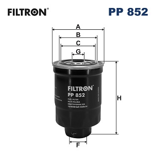Filtru combustibil MITSUBISHI L400 bus (PD_W, PC_W, PA_V, PB_V, PA_W) 2.5 TD 4WD (PD5V/W) diesel 99 cai FILTRON PP 852