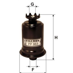 Filtru combustibil MITSUBISHI GALANT VII (E5_A, E7_A, E8_A) 2.0 V6-24 (E64A, E54A) benzina 150 cai FILTRON PP 863