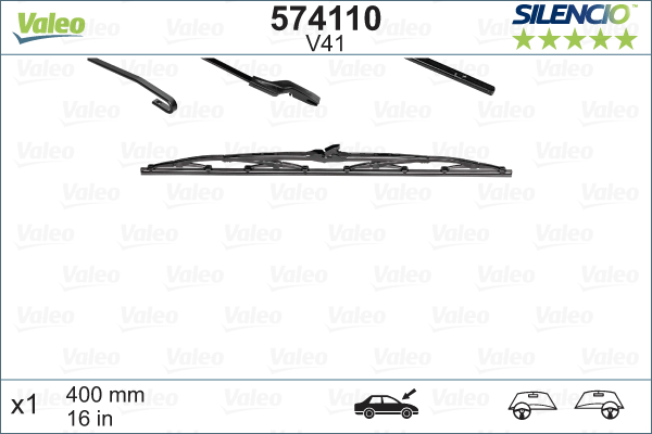 Lamela stergator MITSUBISHI LANCER VIII Sportback (CX_A) 1.5 benzina 109 cai VALEO 574110