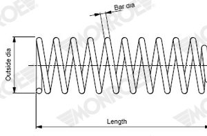 Arc spiral MITSUBISHI OUTLANDER III (GG_W, GF_W, ZJ, ZL, ZK) 2.2 DiD 4WD diesel 179 cai MONROE SP4556