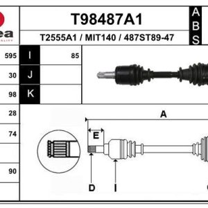 Planetara MITSUBISHI L200 / TRITON (KA_T, KB_T) 2.5 DI-D 4WD (KB4T) diesel 136 cai EAI T98487A1