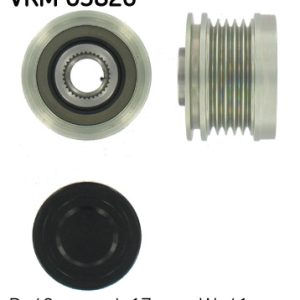 Fulie alternator MITSUBISHI COLT VI (Z3_A, Z2_A) 1.5 DI-D (Z38A) diesel 68 cai SKF VKM 03826