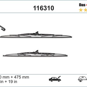 Lamela stergator MITSUBISHI COLT V (CJ_, CP_) 1600 GLX (CJ4A) benzina 90 cai SWF 116310