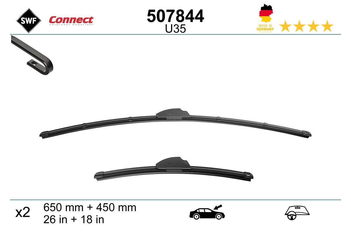 Lamela stergator MITSUBISHI OUTLANDER III (GG_W, GF_W, ZJ, ZL, ZK) 2.2 DiD 4WD diesel 179 cai SWF 507844