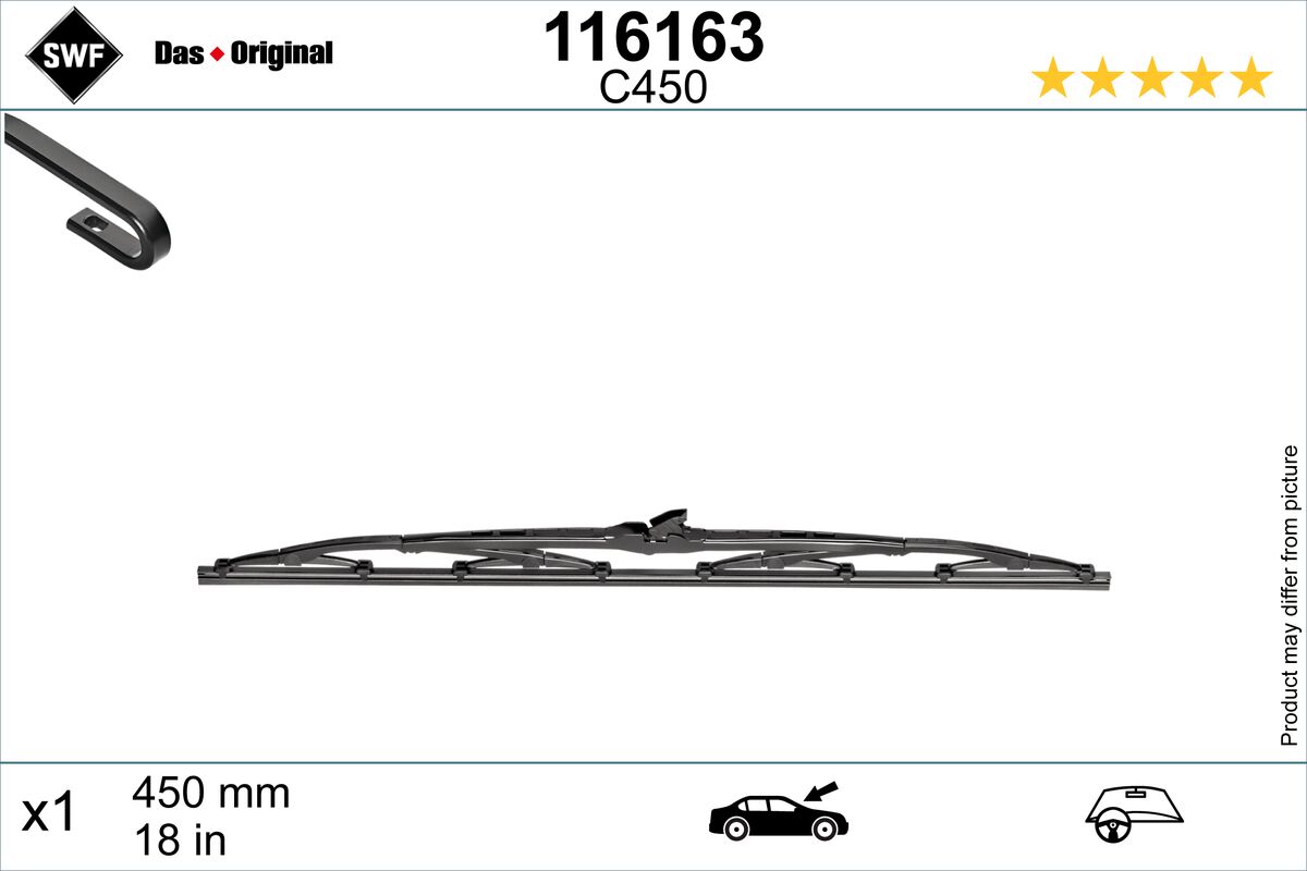 Lamela stergator MITSUBISHI OUTLANDER III (GG_W, GF_W, ZJ, ZL, ZK) Plug-in Hybrid (GG2W) benzina/elector 200 cai SWF 116163