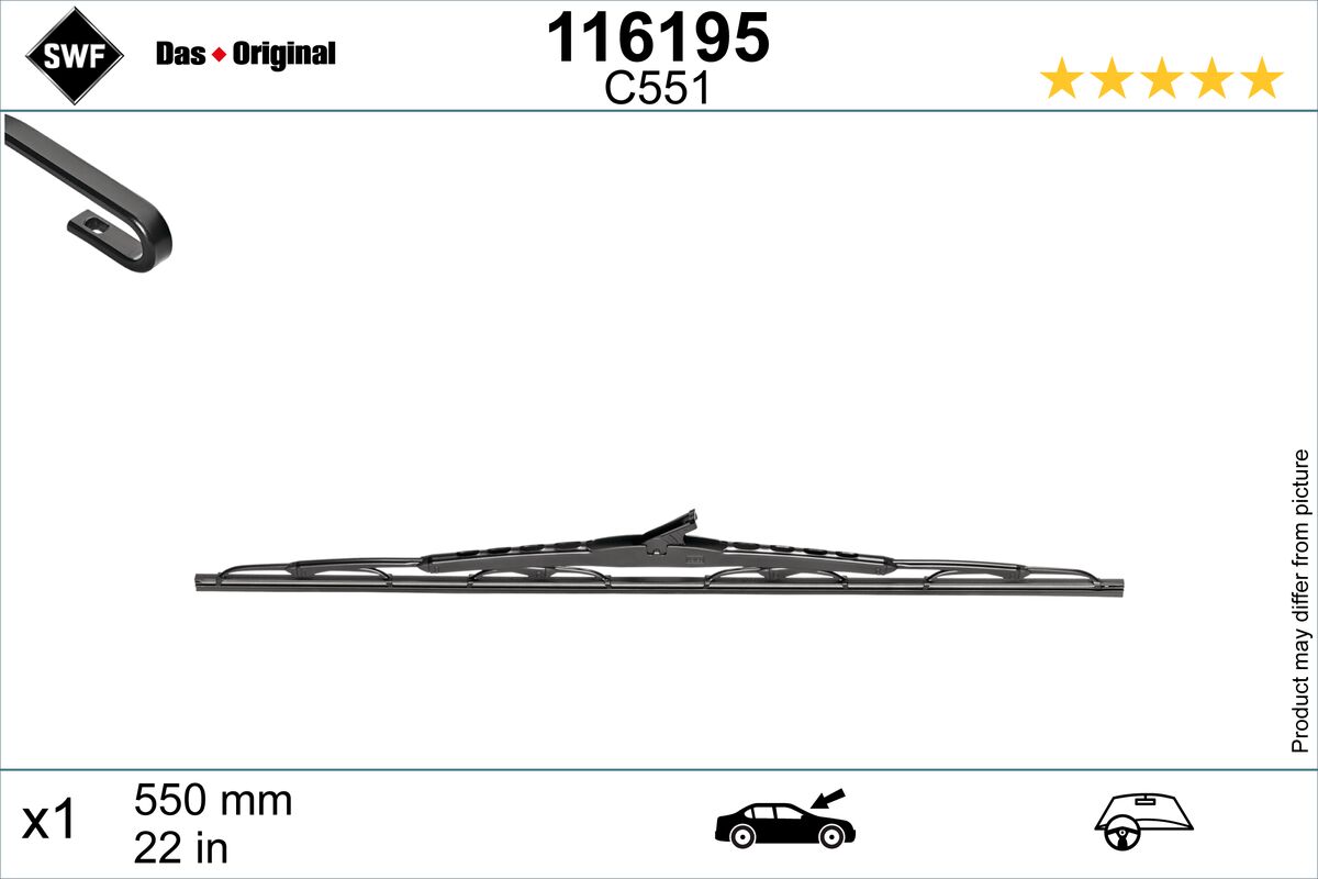 Lamela stergator MITSUBISHI OUTLANDER I (CU_W) 2.0 Turbo 4WD (CU2W) benzina 201 cai SWF 116195