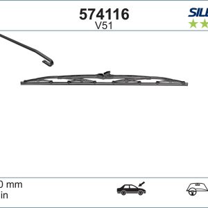 Lamela stergator MITSUBISHI OUTLANDER II (CW_W) 2.2 DI-D 4WD diesel 140 cai VALEO 574116