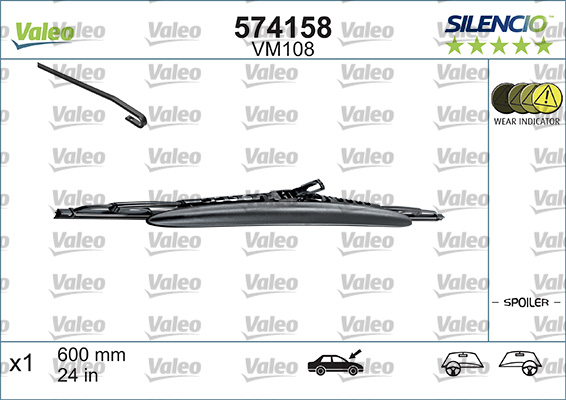 Lamela stergator MITSUBISHI LANCER VII (CS_A, CT_A) 1.6 (CS3A) benzina 98 cai VALEO 574158