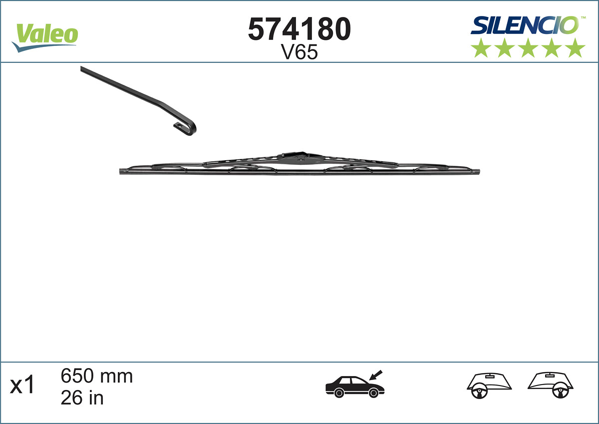 Lamela stergator MITSUBISHI OUTLANDER III (GG_W, GF_W, ZJ, ZL, ZK) 2.4 Hybrid 4WD (GG3W) benzina/elector 208 cai VALEO 574180