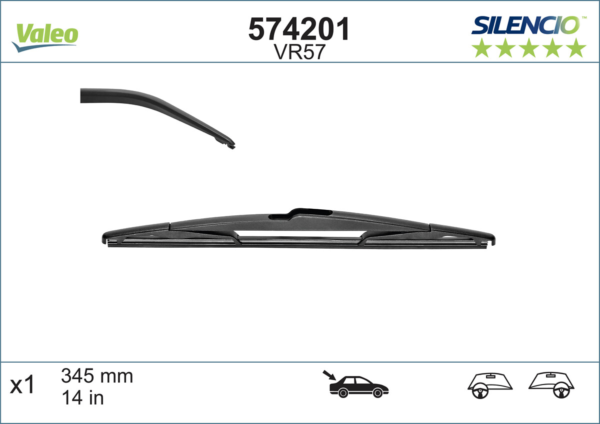 Lamela stergator MITSUBISHI LANCER VIII Sportback (CX_A) 1.5 benzina 109 cai VALEO 574201