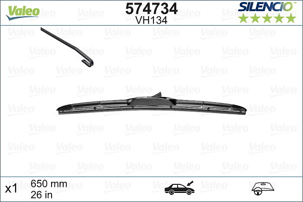 Lamela stergator MITSUBISHI OUTLANDER III (GG_W, GF_W, ZJ, ZL, ZK) 2.4 Hybrid 4WD (GG3W) benzina/elector 208 cai VALEO 574734