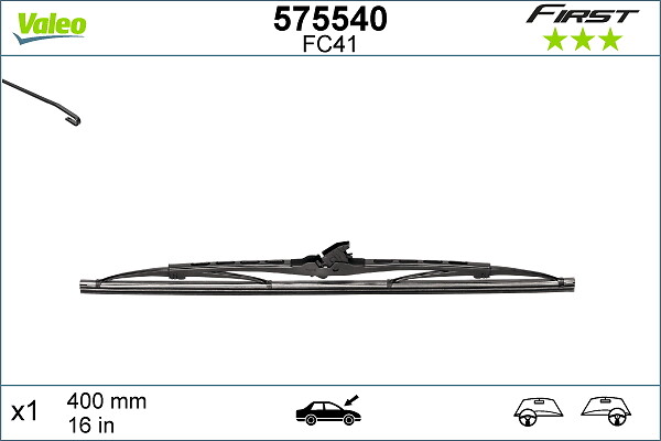 Lamela stergator MITSUBISHI L200 (K3_T, K2_T, K1_T, K0_T) 2.6 4WD (K33T) benzina 103 cai VALEO 575540