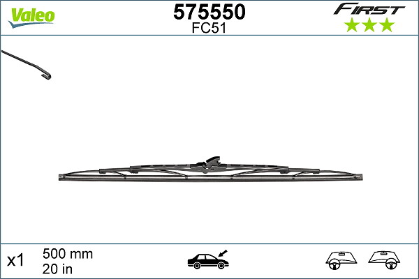 Lamela stergator MITSUBISHI OUTLANDER II (CW_W) 3.0 4WD (CW6W) benzina 220 cai VALEO 575550