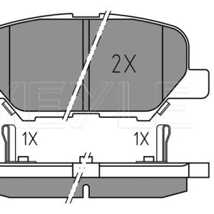Placute frana MITSUBISHI ASX (GA_W_) 1.6 DI-D diesel 114 cai MEYLE 025 256 8814
