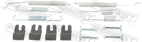 Set accesorii saboti frana parcare MITSUBISHI COLT VI (Z3_A, Z2_A) 1.5 DI-D (Z39A) diesel 95 cai FEBEST 0404-COLTR