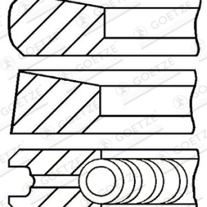 Set segmenti piston MITSUBISHI L400 bus (PD_W, PC_W, PA_V, PB_V, PA_W) 2.5 TD (PA5V/W, PB5V) diesel 99 cai GOETZE ENGINE 08-287100-00