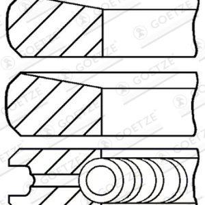 Set segmenti piston MITSUBISHI L200 / TRITON platou / sasiu (KA_T, KB_T) 2.5 DI-D 4WD (KB4T) diesel 178 cai GOETZE ENGINE 08-443500-00