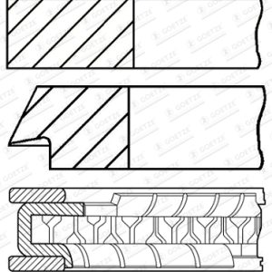 Set segmenti piston MITSUBISHI GRANDIS (NA_W) 2.4 MIVEC (NA4W) benzina 177 cai GOETZE ENGINE 08-446700-00